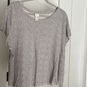 H&M Black and White Dalmatian Print Short Sleeve T-shirt